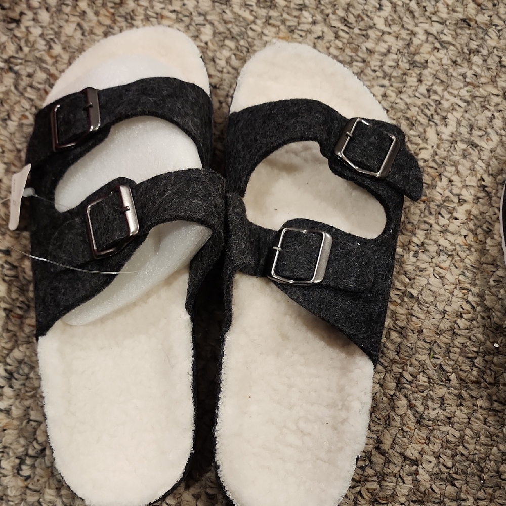 Men's Charcoal Buckle Sandals